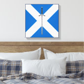 Claymore en Saltire Canvas Afdruk (Insitu (Slaapkamer))