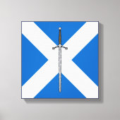 Claymore en Saltire Canvas Afdruk (Voorkant)