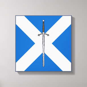 Claymore en Saltire Canvas Afdruk