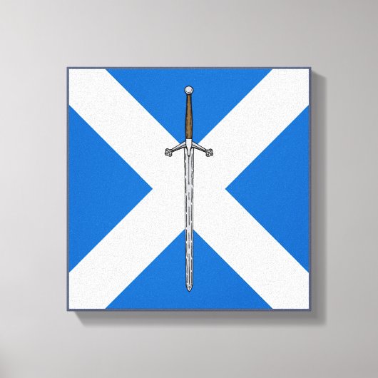 Claymore en Saltire Canvas Afdruk (Voorkant)