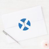 Claymore en Saltire Ronde Sticker (Envelop)