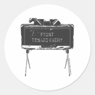 Claymore "Front Toward Enemy" Sitcker Ronde Sticker
