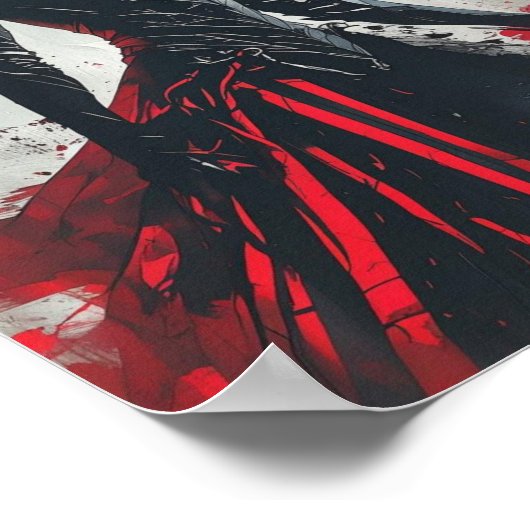 Claymore Poster - Dark Fantasy Anime Warrior Queen (Hoek)