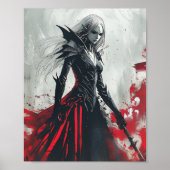 Claymore Poster - Dark Fantasy Anime Warrior Queen (Voorkant)