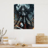 Claymore Poster Dark Fantasy Gothic Warrior Queen (Keuken)