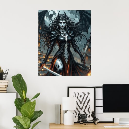Claymore Poster Dark Fantasy Gothic Warrior Queen (Thuiskantoor)