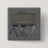 Claymore Vierkante Button 5,1 Cm (Voorkant)