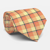 Claystone and Morning Mist Plaid Neck Tie Stropdas (Opgerold)