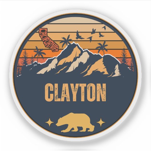 Clayton, Californië Sticker (Voorkant)