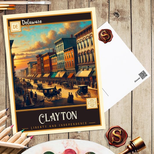 Clayton, Delaware | Oude ansichtkaart Briefkaart