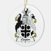 Clayton Family Crest Keramisch Ornament (Links)