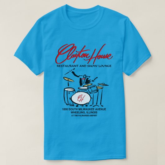Clayton House Restaurant en Show Lounge, Wheeling T-shirt (Design voorkant)