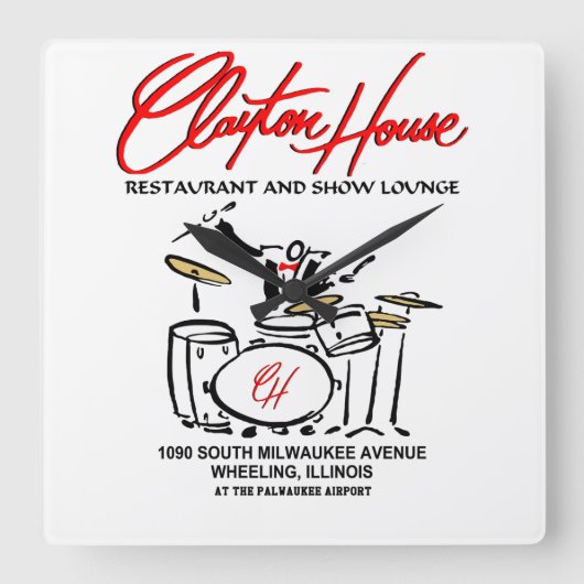 Clayton House Restaurant en Show Lounge, Wheeling Vierkante Klok (Voorkant)
