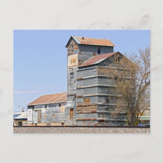 Clayton, New Mexico, Grain Mill en Elevator Briefkaart (Voorkant)