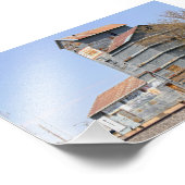 Clayton, New Mexico, Grain Mill en Elevator Foto Afdruk (Hoek)