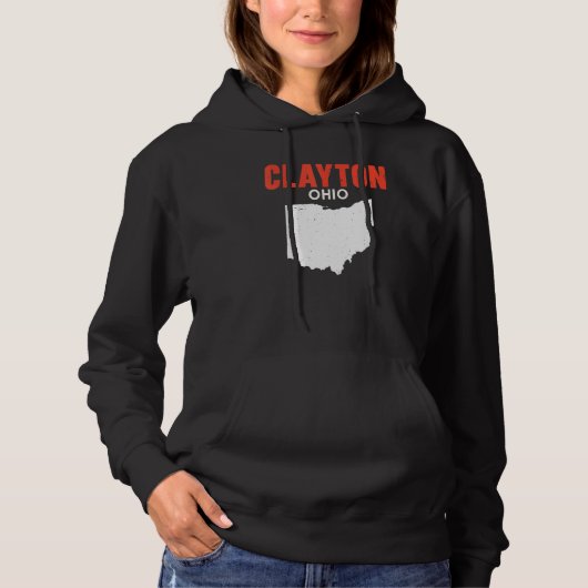 Clayton Ohio USA State America Travel Ohioan Hoodie (Voorkant)