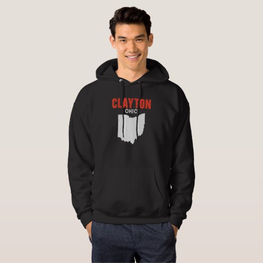 Clayton Ohio USA State America Travel Ohioan Hoodie (Voorkant volledig)