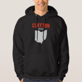 Clayton Ohio USA State America Travel Ohioan Hoodie (Voorkant)