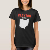 Clayton Ohio USA State America Travel Ohioan T-shirt (Voorkant)