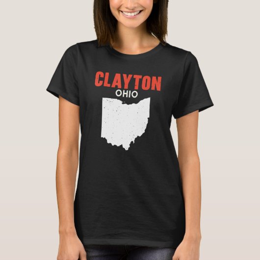 Clayton Ohio USA State America Travel Ohioan T-shirt (Voorkant)