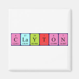 Clayton periodieke lijstnaam magnet