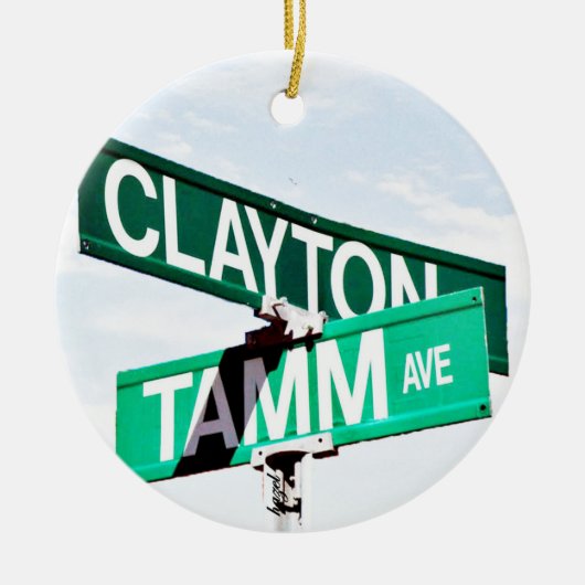 Clayton Tamm, Dogtown, St. Louis, kerstversiering Keramisch Ornament (Voorkant)