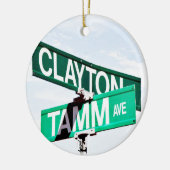 Clayton Tamm, Dogtown, St. Louis, kerstversiering Keramisch Ornament (Links)