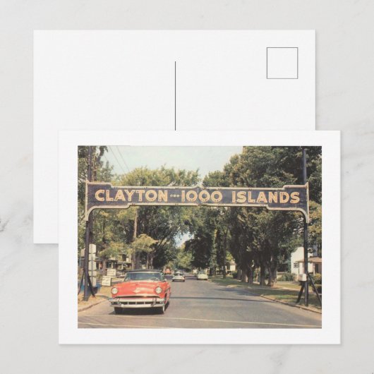 Clayton Thousand Islands NY, 1959 stijl Briefkaart (Voorkant / Achterkant)