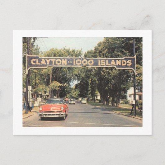 Clayton Thousand Islands NY, 1959 stijl Briefkaart (Voorkant)