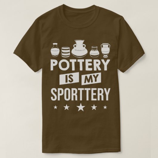 Clayware Clay Ceramicist Sculpture Ceramics Potter T-shirt (Design voorkant)