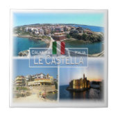 CLB009 LE CASTELLA, Calabrië, Italië, Tegeltje (Voorkant)