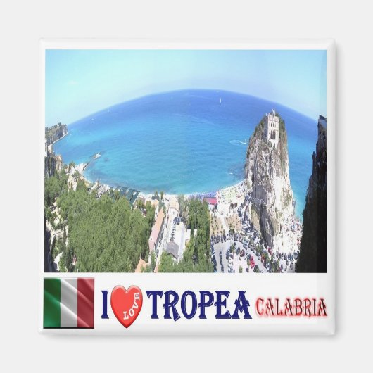 CLB021 TROPEA I Love - Calabria - Italy - Fridge Magneet (Voorkant)