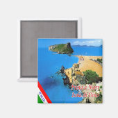 CLB024 PRAIA A MARE, Dino, Italië, Koelkast Magneet (Voorkant / Achterkant)
