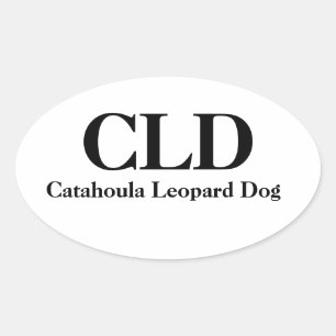 CLD Catahoula Leopard Hond Ovale Sticker