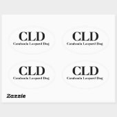 CLD Catahoula Leopard Hond Ovale Sticker (Vel)