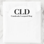 CLD Catahoula Leopard Hond Ovale Sticker (Tas)