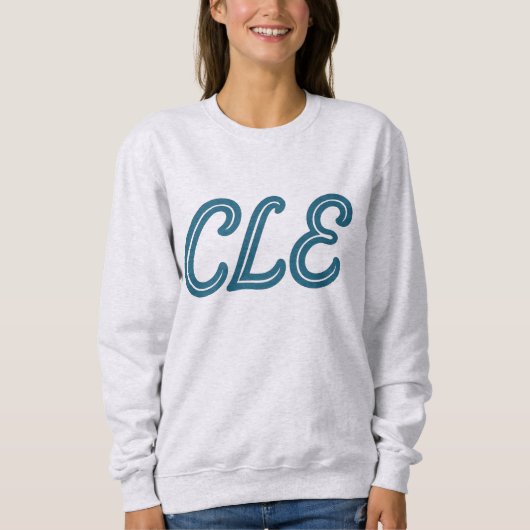 CLE Cleveland Airport Code – Retro Stijl & Reizen Trui (Voorkant)