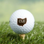CLE Cleveland Ohio State Shape Golfballen (Insitu Shirt)