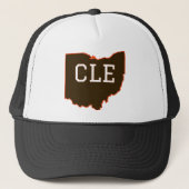 CLE Cleveland Ohio State Vorm Trucker Pet (Voorkant)
