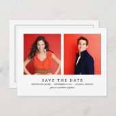 CLEAN 2 foto's Sla het datum Briefkaart op (Voorkant / Achterkant)