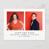 CLEAN 2 foto's Sla het datum Briefkaart op (Voorkant)