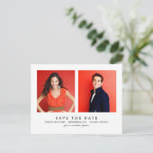 CLEAN 2 foto's Sla het datum Briefkaart op (Staand voorkant)