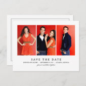 CLEAN 3 foto's Sla het datum Briefkaart op (Voorkant / Achterkant)