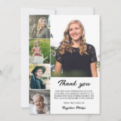 Clean 5 Fotocollage Bereavement Dank u Bedankkaart (Voorkant)