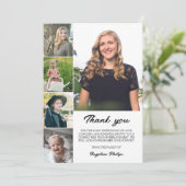 Clean 5 Fotocollage Bereavement Dank u Bedankkaart (Staand voorkant)
