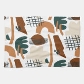 Clean Abstract Boho Pattern | Modern Minimal Theedoek (Horizontaal)