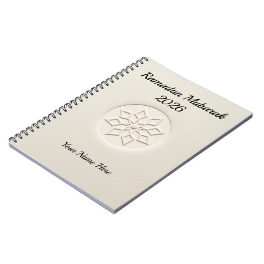 Clean Aesthetic Neutral Ramadan Notitieboek (Linkerzijde)