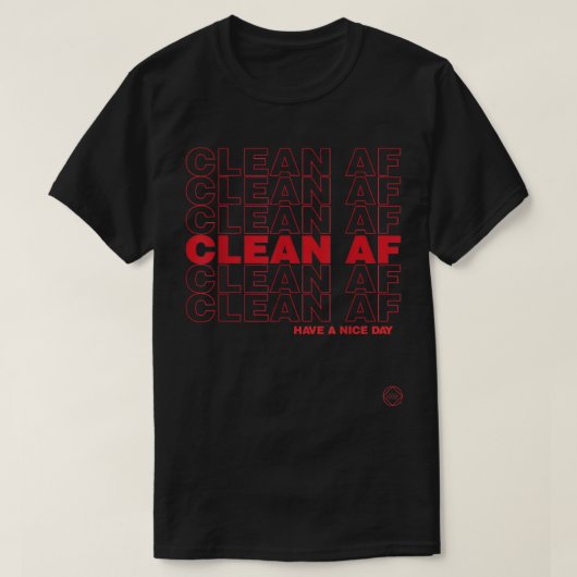 Clean AF Narcotics Anonymous T Shirten NA AA T-shirt (Design voorkant)