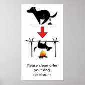 Clean after your dog! NO DOG POOP please! - POSTER (Voorkant)