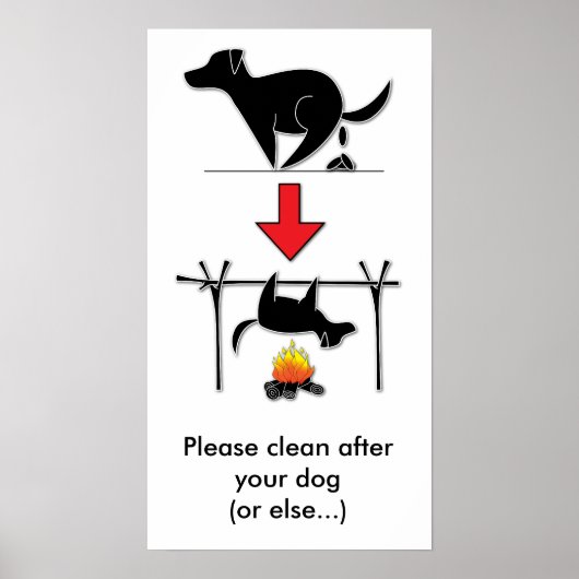 Clean after your dog! NO DOG POOP please! - POSTER (Voorkant)